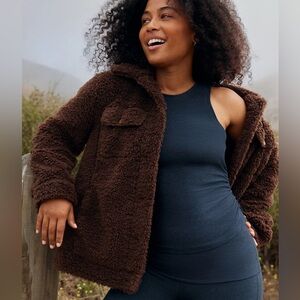 Beyond Yoga Ultra Cozy Fleece Shacket Espresso